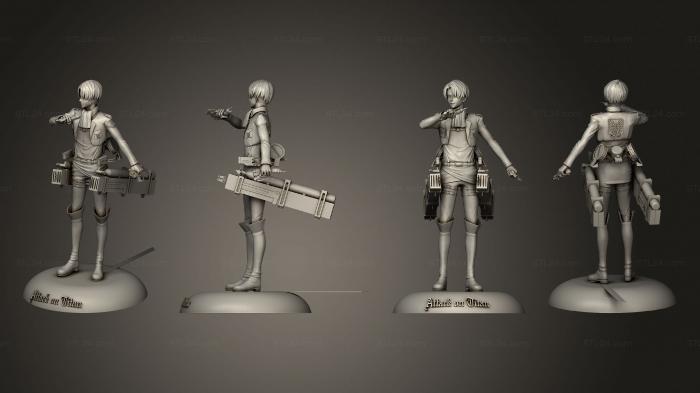 Military figurines (levi ackerman shingeki no kyojin attack on titan, STKW_8925) 3D models for cnc