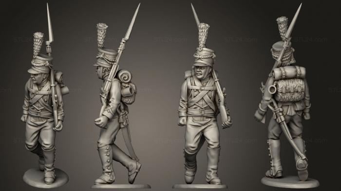 Military figurines (Light Infantry 09, STKW_8999) 3D models for cnc