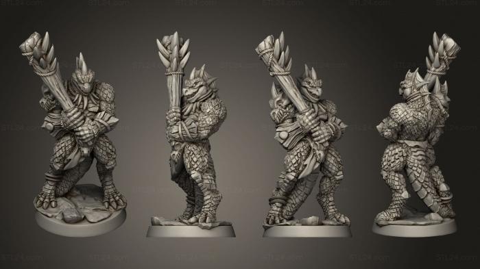 Military figurines (Lizardfolk 1, STKW_9101) 3D models for cnc