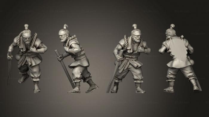 Military figurines (Loyalty Samurai 001, STKW_9175) 3D models for cnc