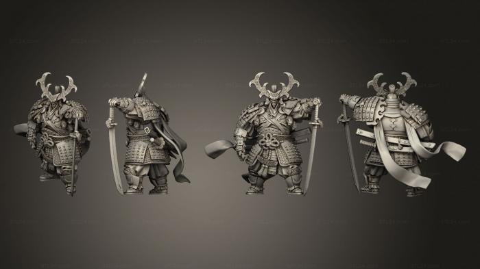 Military figurines (Loyalty Samurai 002, STKW_9176) 3D models for cnc