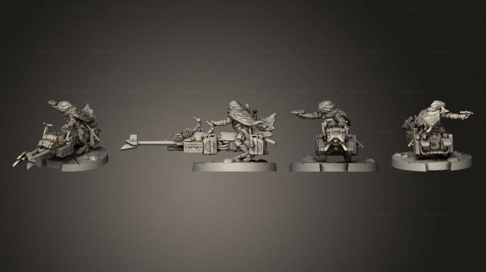 Military figurines (LRDG BIKERS v 3, STKW_9185) 3D models for cnc