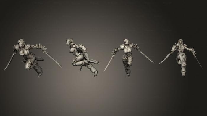Military figurines (lven Huntress Charging, STKW_9226) 3D models for cnc