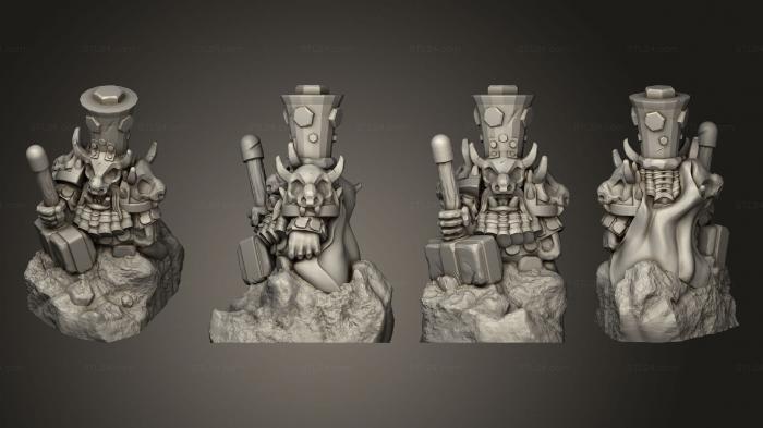 Military figurines (Magma Dwarf Hero, STKW_9292) 3D models for cnc