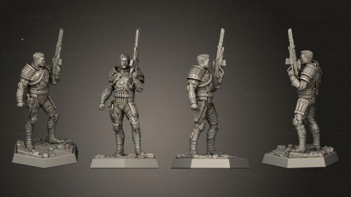 Military figurines (Major Williams, STKW_9401) 3D models for cnc