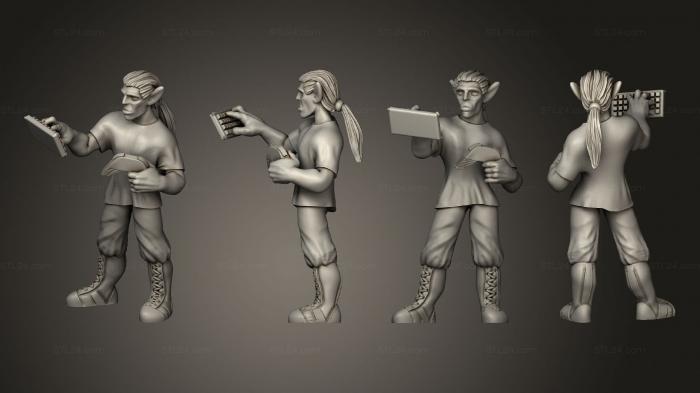 Military figurines (Male Elf Rigger, STKW_9409) 3D models for cnc
