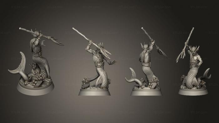 Military figurines (Male Sea Elf Merman, STKW_9435) 3D models for cnc