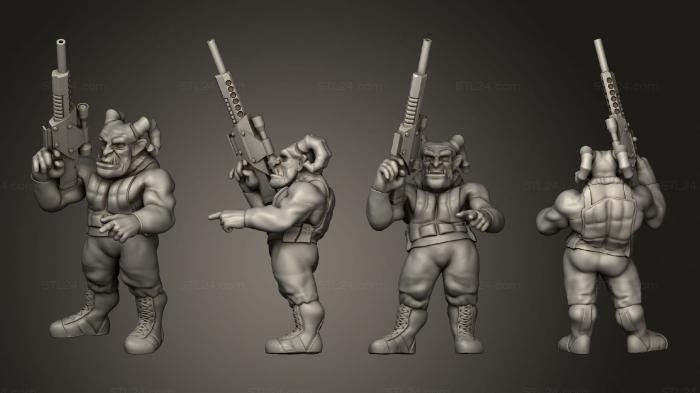 Military figurines (Male Troll Cop Sniper, STKW_9438) 3D models for cnc