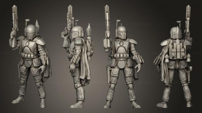 Military figurines (Mandalorians Boba, STKW_9458) 3D models for cnc