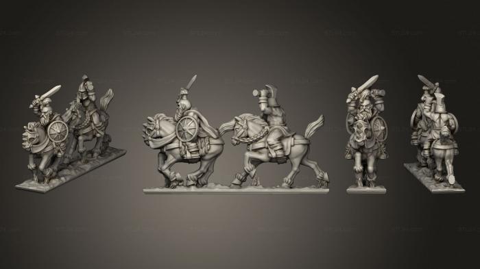 Military figurines (Marauding Horsemen 1, STKW_9542) 3D models for cnc