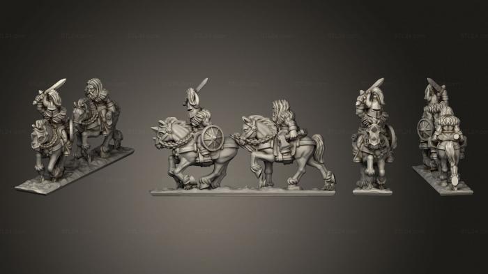 Military figurines (Marauding Horsemen 5, STKW_9546) 3D models for cnc
