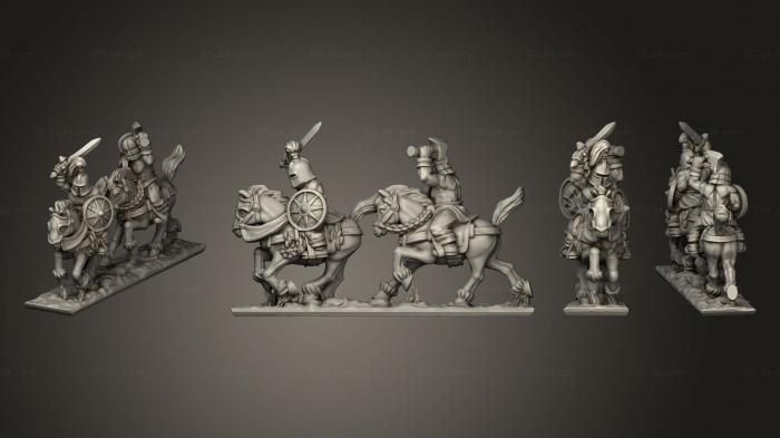 Military figurines (Marauding Horsemen 7, STKW_9548) 3D models for cnc