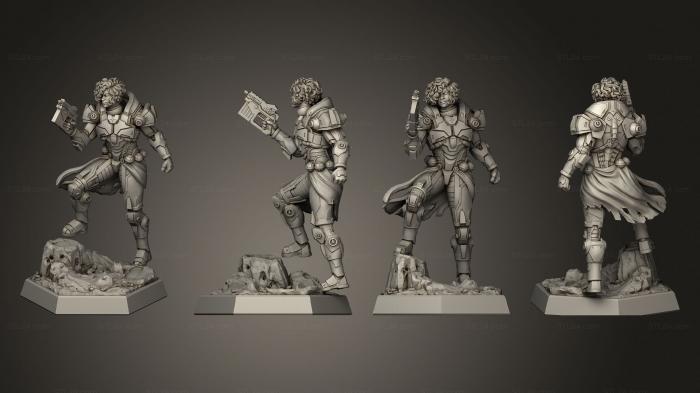 Military figurines (Marine Commander 01, STKW_9563) 3D models for cnc