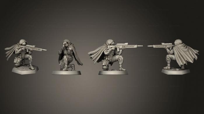 Military figurines (Marine Sniper, STKW_9565) 3D models for cnc