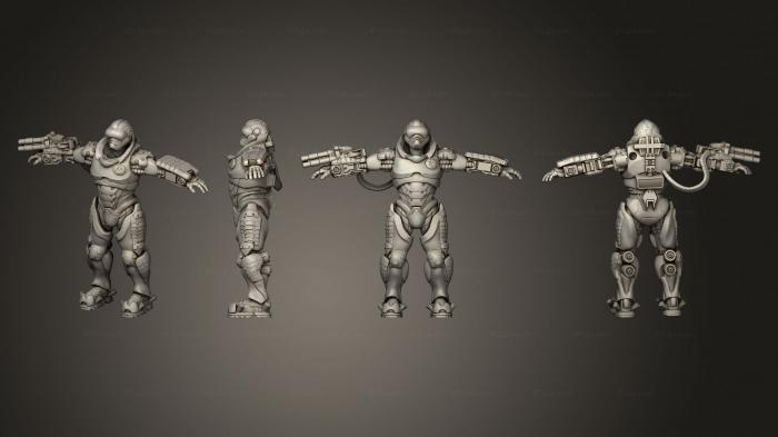 Military figurines (Marine T Pose, STKW_9570) 3D models for cnc