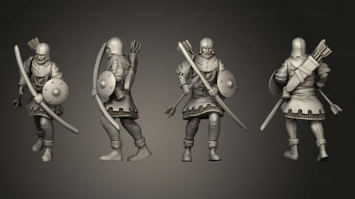 Military figurines (MEDIEVAL ARCHER 2, STKW_9674) 3D models for cnc