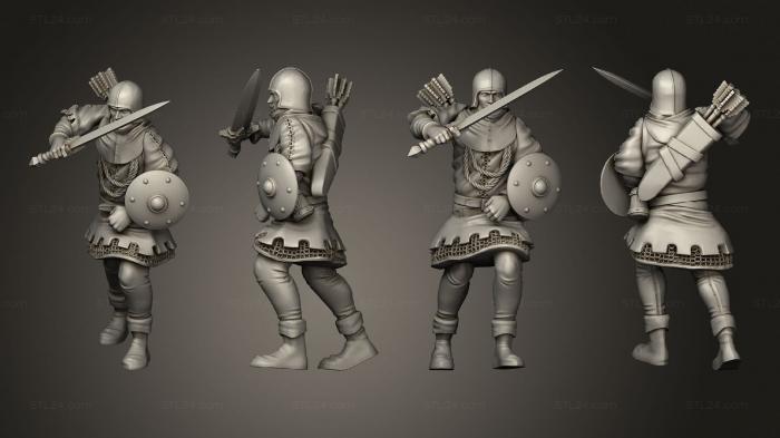 Military figurines (MEDIEVAL ARCHER 3, STKW_9675) 3D models for cnc