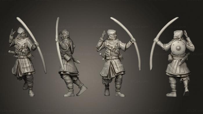 Military figurines (MEDIEVAL ARCHER, STKW_9677) 3D models for cnc