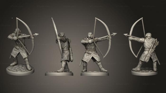 Military figurines (Medieval bowman 01, STKW_9678) 3D models for cnc