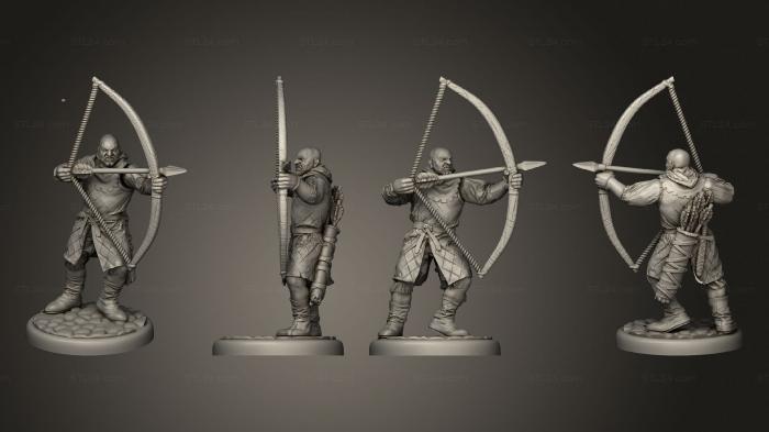 Military figurines (Medieval bowman 03, STKW_9680) 3D models for cnc