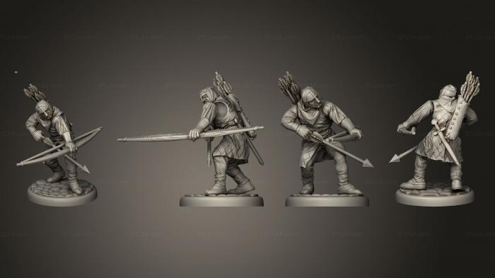 Military figurines (Medieval bowman 04, STKW_9681) 3D models for cnc