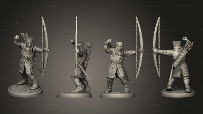 Military figurines (Medieval bowman 05, STKW_9682) 3D models for cnc