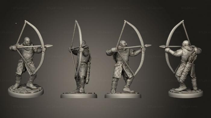 Military figurines (Medieval bowman 07, STKW_9684) 3D models for cnc