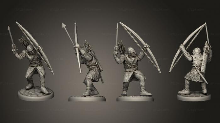 Military figurines (Medieval bowman 08, STKW_9685) 3D models for cnc