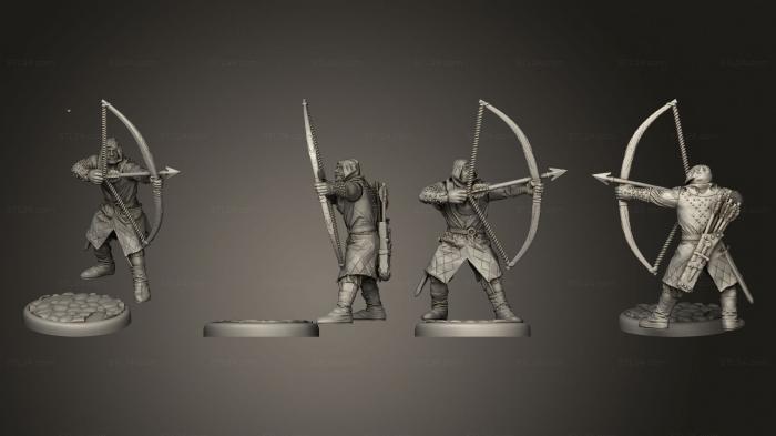 Military figurines (Medieval bowman 10, STKW_9687) 3D models for cnc