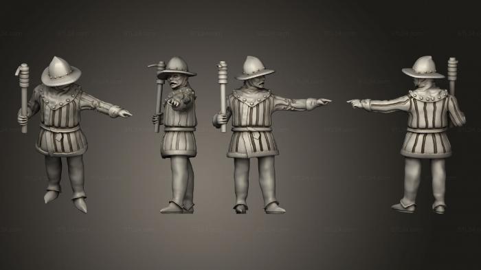 Military figurines (Medieval Cannon Crew Artilleryman 3, STKW_9689) 3D models for cnc