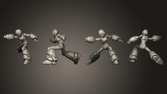 Military figurines (megaman x static pose 1, STKW_9696) 3D models for cnc