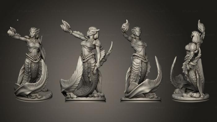 Military figurines (Merfolk Female A 002, STKW_9759) 3D models for cnc