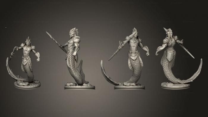 Military figurines (Merfolk Female A 004, STKW_9761) 3D models for cnc