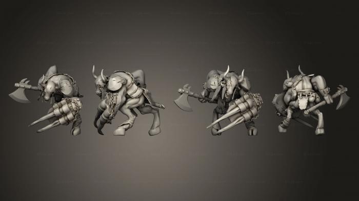 Military figurines (Minotaur A Male Axe and Shield, STKW_9822) 3D models for cnc