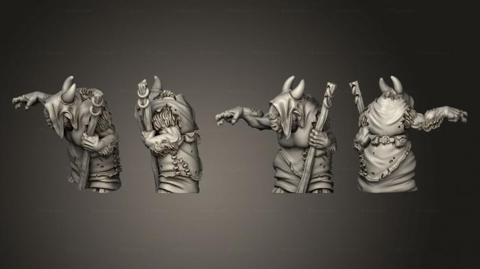 Military figurines (minotaur shaman 2, STKW_9827) 3D models for cnc