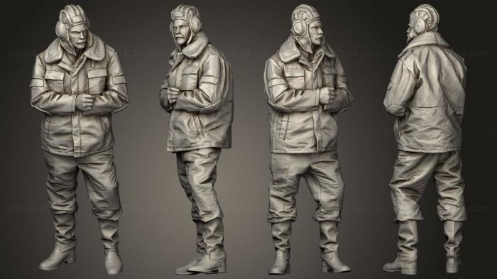 Military figurines (Modern Soldier 001, STKW_9839) 3D models for cnc
