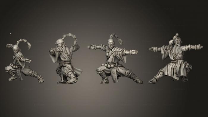 Military figurines (Monk Females Spear 05, STKW_9877) 3D models for cnc