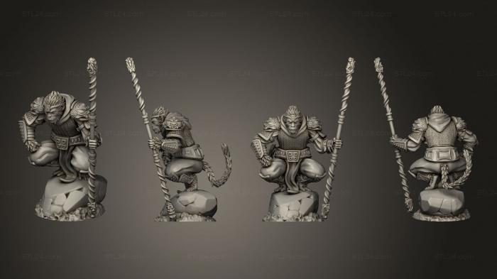 Military figurines (Monkey King, STKW_9879) 3D models for cnc