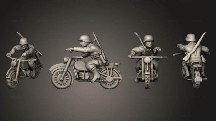 Military figurines (Motard Allemand 03, STKW_9956) 3D models for cnc