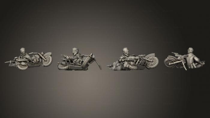 Military figurines (Motards Allemands accidente, STKW_9958) 3D models for cnc