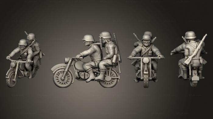 Military figurines (Motards Allemands, STKW_9959) 3D models for cnc