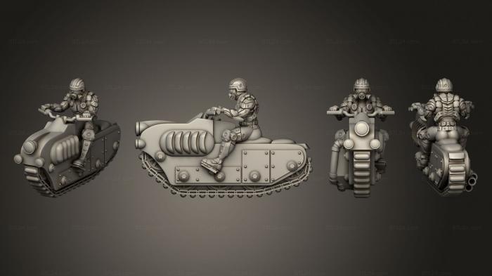Military figurines (motorbike biketerpillar 01, STKW_9960) 3D models for cnc