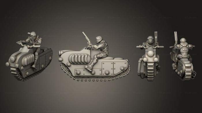 Military figurines (motorbike biketerpillar 02, STKW_9961) 3D models for cnc