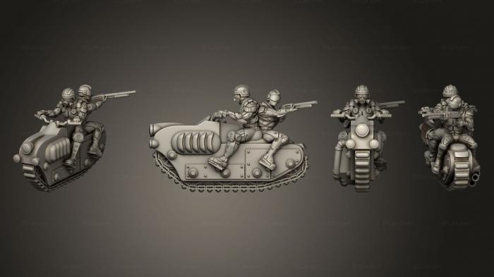 Military figurines (motorbike biketerpillar 03, STKW_9962) 3D models for cnc