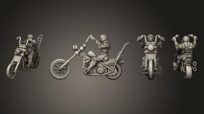 Military figurines (motorbike chopper 01, STKW_9963) 3D models for cnc