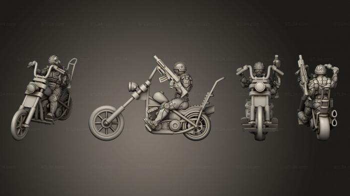 Military figurines (motorbike chopper 02, STKW_9964) 3D models for cnc