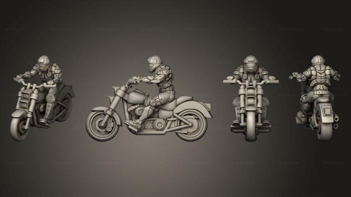 Military figurines (motorbike, STKW_9969) 3D models for cnc