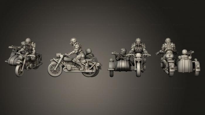 Military figurines (motorbike sidecar, STKW_9971) 3D models for cnc