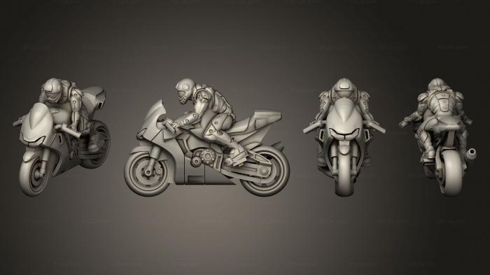 Military figurines (motorbike sport 01, STKW_9972) 3D models for cnc