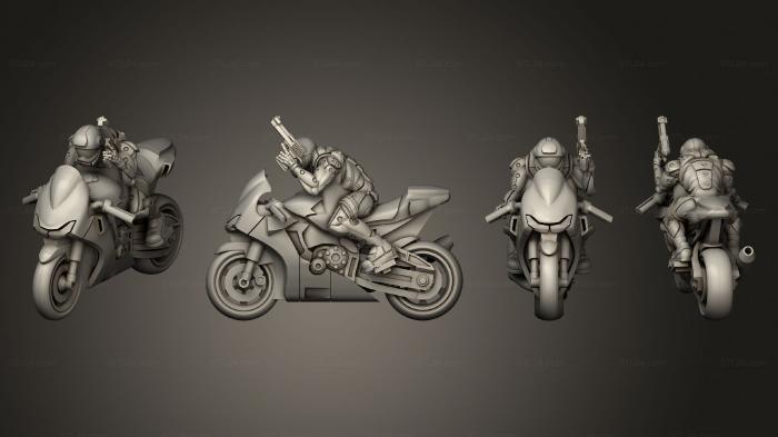Military figurines (motorbike sport 02, STKW_9973) 3D models for cnc